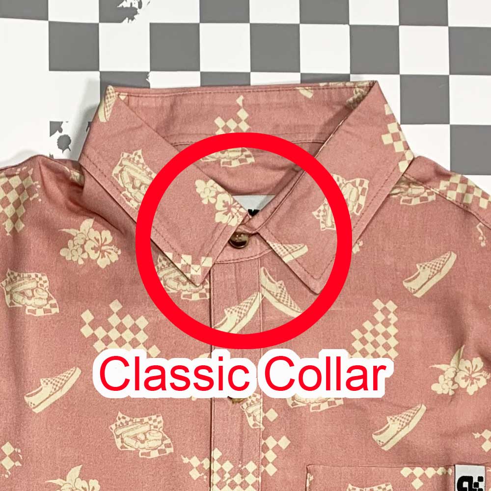 Heavenly Combo Pattern Shirt: Pink Classic Collar