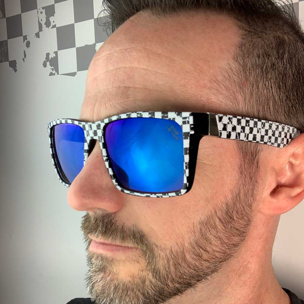 Checkerboard sunglasses best sale